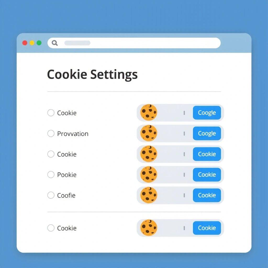 Cookie management interface