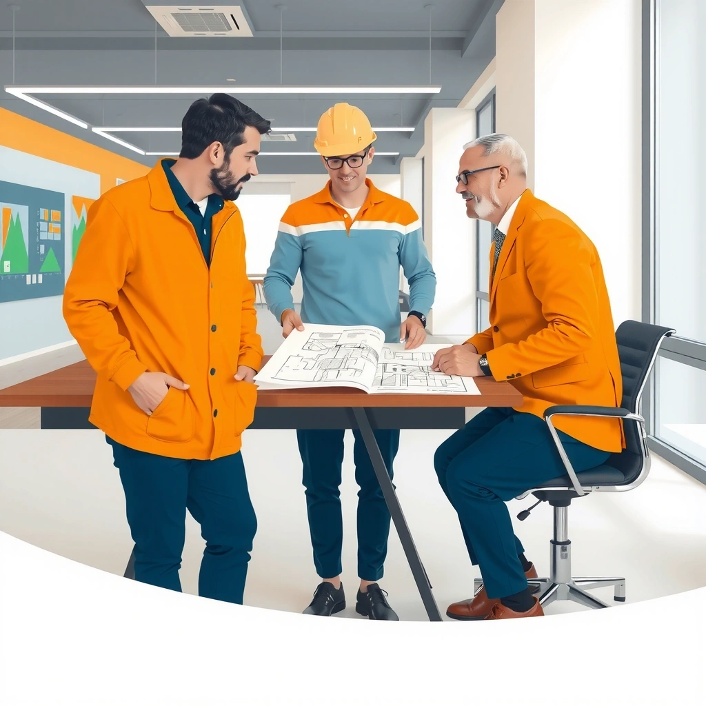 Construction consultation meeting with clients