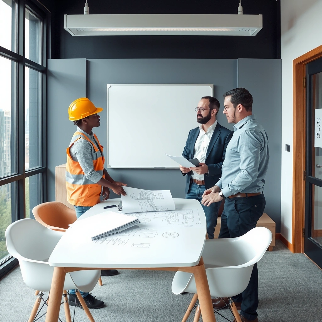 Construction team providing specialized consultation services